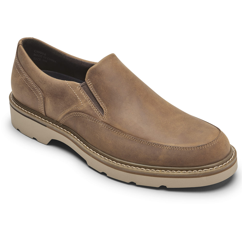 Rockport Mens Charlee Waterproof - Slip-On Khaki - SGE683509